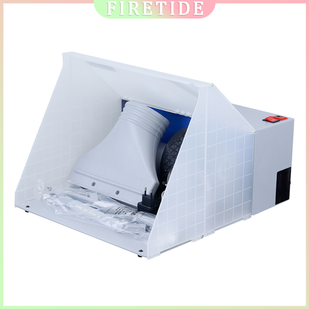 Youtube Model Kit - ポータブルエアブラシスプレーブースキット（LEDライトチューブ、排気ファン、フィルター付き）エアブラシ塗装、モデリング、アート＆クラフト作業用