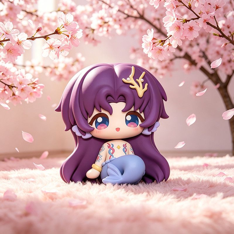 Model Kit Anime - アニメ愛とディープスペースラファエル 7 センチメートル PVC フィギュアモデル人魚フィギュア座り姿勢モデルデスククリスマスギフト