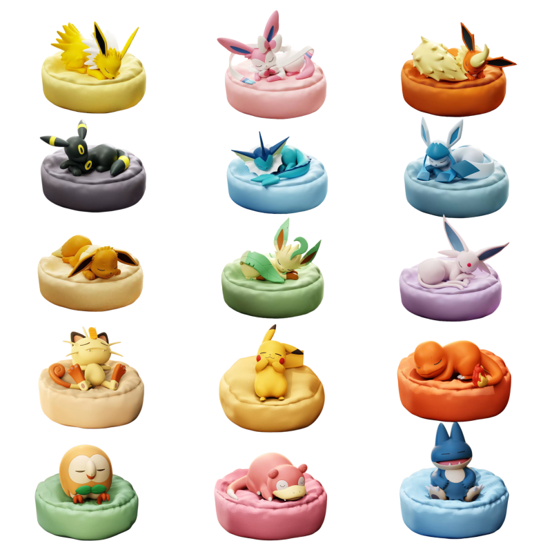 Model Kit Umbreon - 正規品ポケモン寝姿勢モデル装飾品シリーズアニメアクションフィギュアシルベオンアンブレオンヒトカゲモデル人形おもちゃギフト