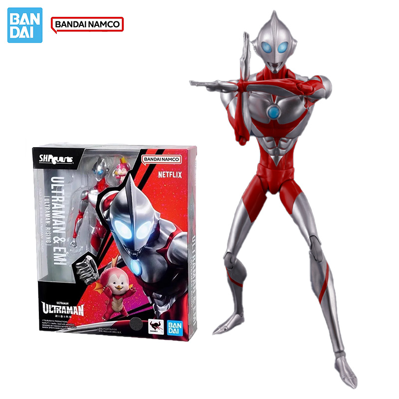 Model Kit Ultraman - バンダイオリジナル本物のフィギュアウルトラマン: ライジングモデルキットアニメフィギュア SHF ウルトラマン & エミコレクションモデルアクションフィギュアおもちゃ