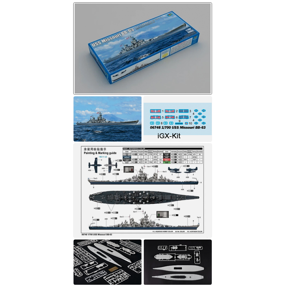 Model Kit Uss Missouri - トランペッター 06748 1/700 スケール USS BB-63