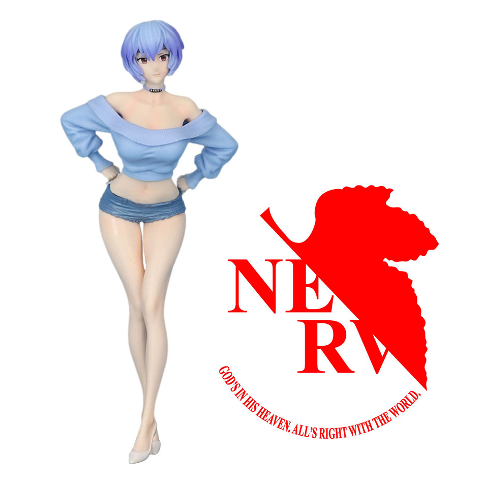 Model Kit Evangelion - 19.5 センチメートルアニメ新世紀エヴァンゲリオン綾波レイ綾波レイかわいいフィギュア PVC モデルおもちゃデスクトップキャビネット装飾ギフト