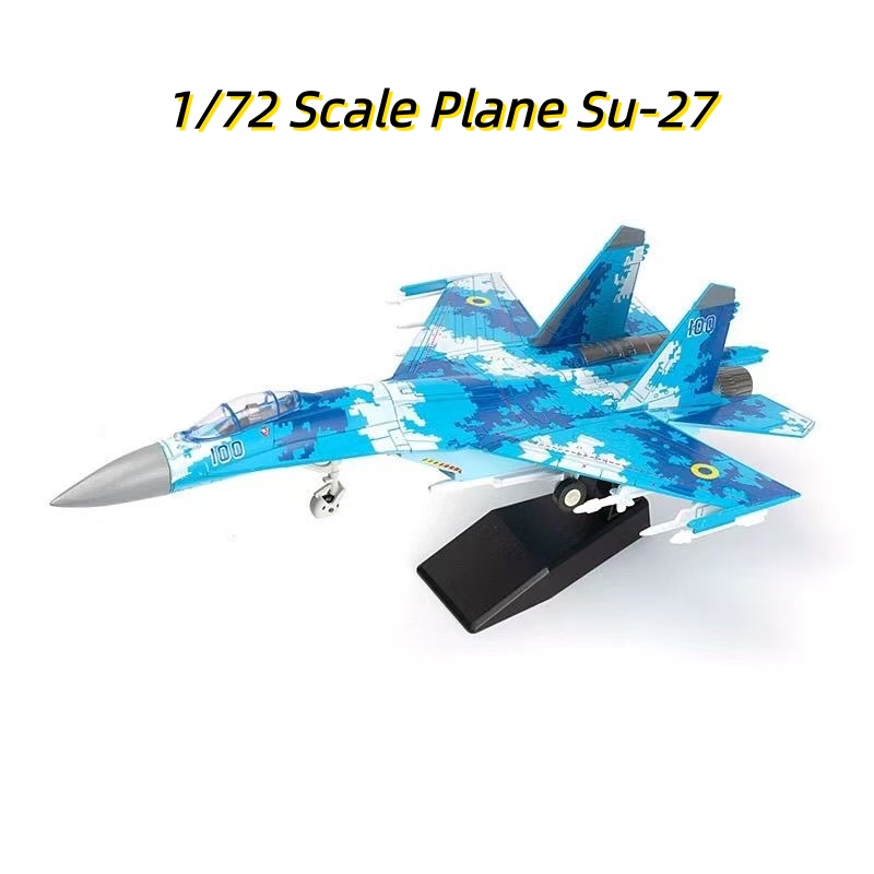 Model Kit Quick - 1/72 スケール Su-27 フランカー多目的戦闘機クイックビルドモデルキット プラスチック製軍用ジェット スタンド付き