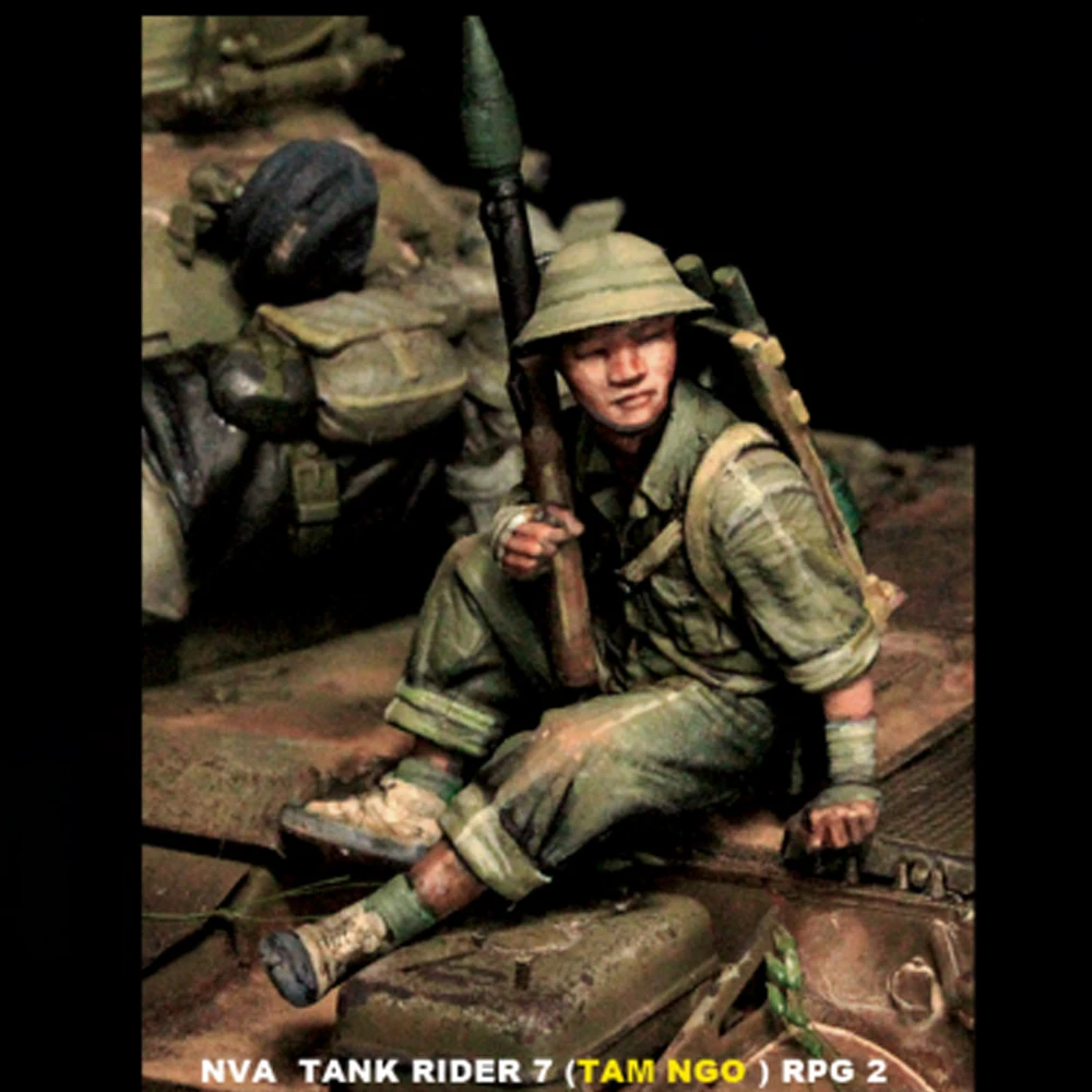 Model Kit Walmart - 1/35 NVA タンクライダー 7、RPD 2、レジンモデルフィギュア 兵士、軍事テーマ、未組み立て・未塗装キット