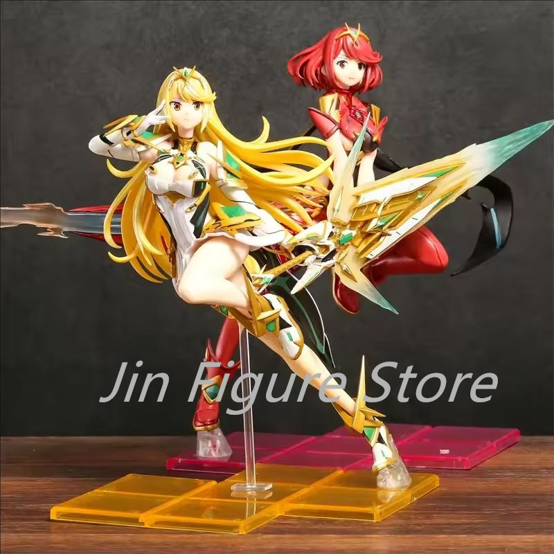 Model Kit Xenoblade - 21 センチメートルゼノブレイド 2 パイラとミスラゲームガールフィギュアモデル像ボーイズコレクションデスクトップ装飾飾りおもちゃギフト