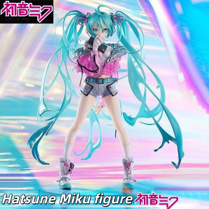 Model Kit Anime - 三矢山舞初音ミクツインテールフィギュア、可愛いアニメガール車のダッシュボード飾り＆ギフト