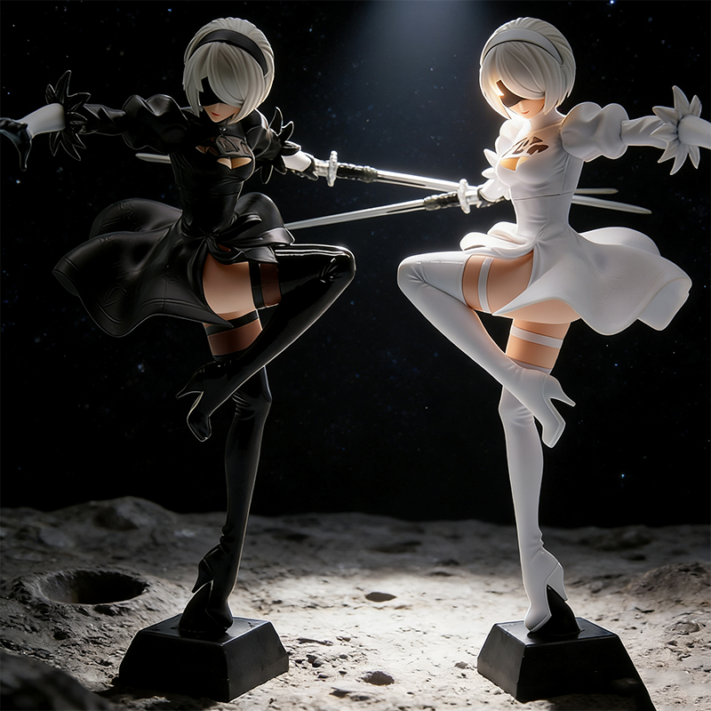 Model Kit Nier Automata - No.2 タイプB 黒/白Ver. アニメフィギュアコレクタブルモデルスタチューデスクトップデコレーションギフトPVCスタチュー