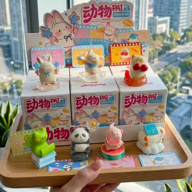Frame Model Kit - アニマルパイ エモーションフリーズフレームモーメントシリーズ 回転式ブラインドボックス 複数スタイル ホームオーナメント おもちゃ