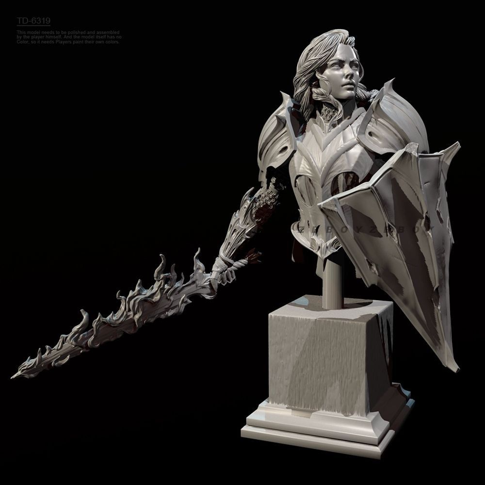 55 ミリメートル 70 ミリメートル女性騎士のバスト樹脂バ - Model Kit Knight のレビューと価格
