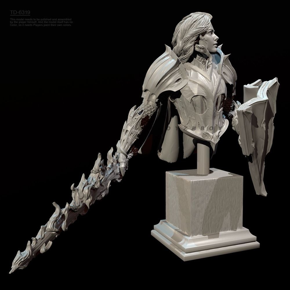 55 ミリメートル 70 ミリメートル女性騎士のバスト樹脂バ - Model Kit Knight のレビューと価格
