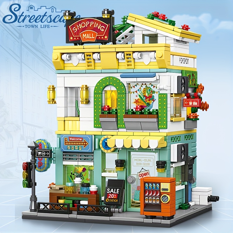 街並みの風景、スーパーマーケット、ホテル、ビルディングブロッ - Model Kit Walmart のレビューと価格