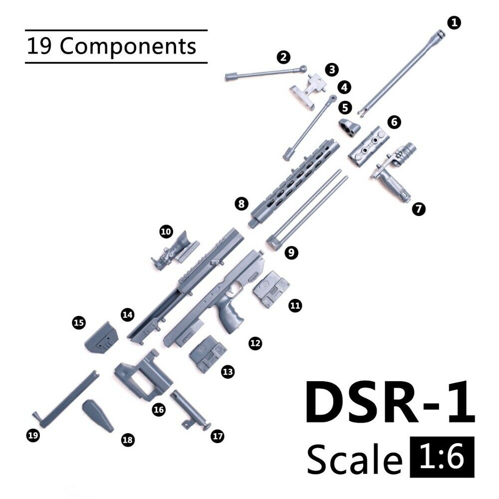 1/6スケール DSR1ライフル銃モデル 組み立てパズル ビ - Model Kit Weapons のレビューと価格