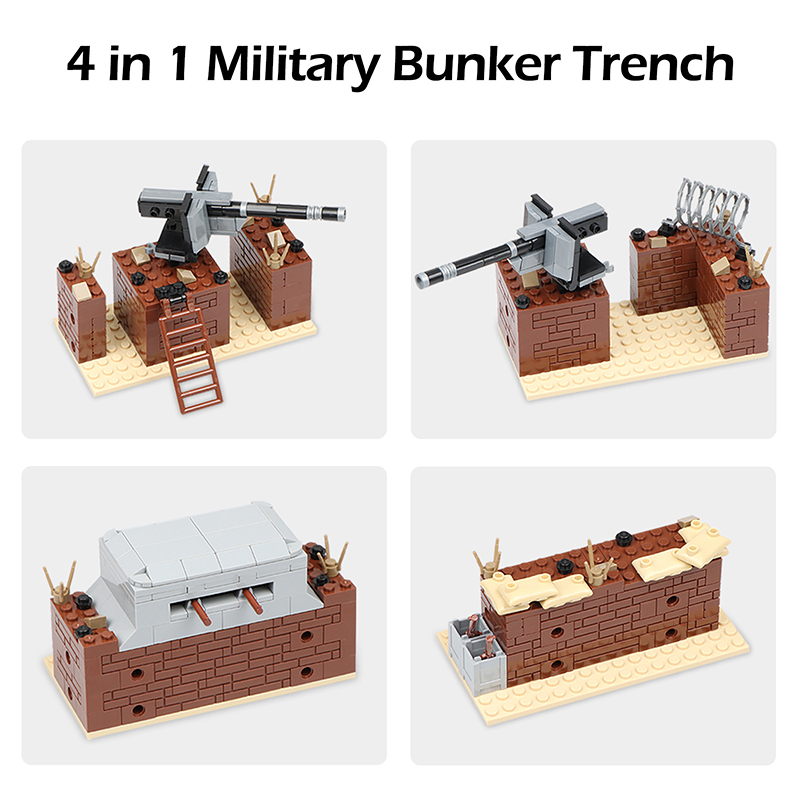 ホット WW2 軍事トレンチバンカー防衛基地バンカーモデル構 - Model Kit Weapons のレビューと価格