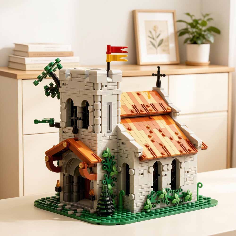 中世ライオン騎士団教会ビルディングブロック MOC 中世城建 - Model Kit Knight のレビューと価格