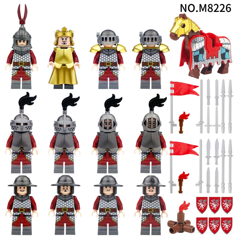 ミニドール 組み立てブロック 中世騎士軍隊 ミニドール 古代 - Model Kit Knight のレビューと価格