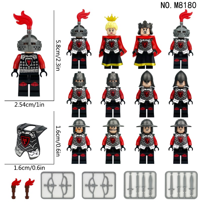 ミニドール 組み立てブロック 中世騎士軍隊 ミニドール 古代 - Model Kit Knight のレビューと価格