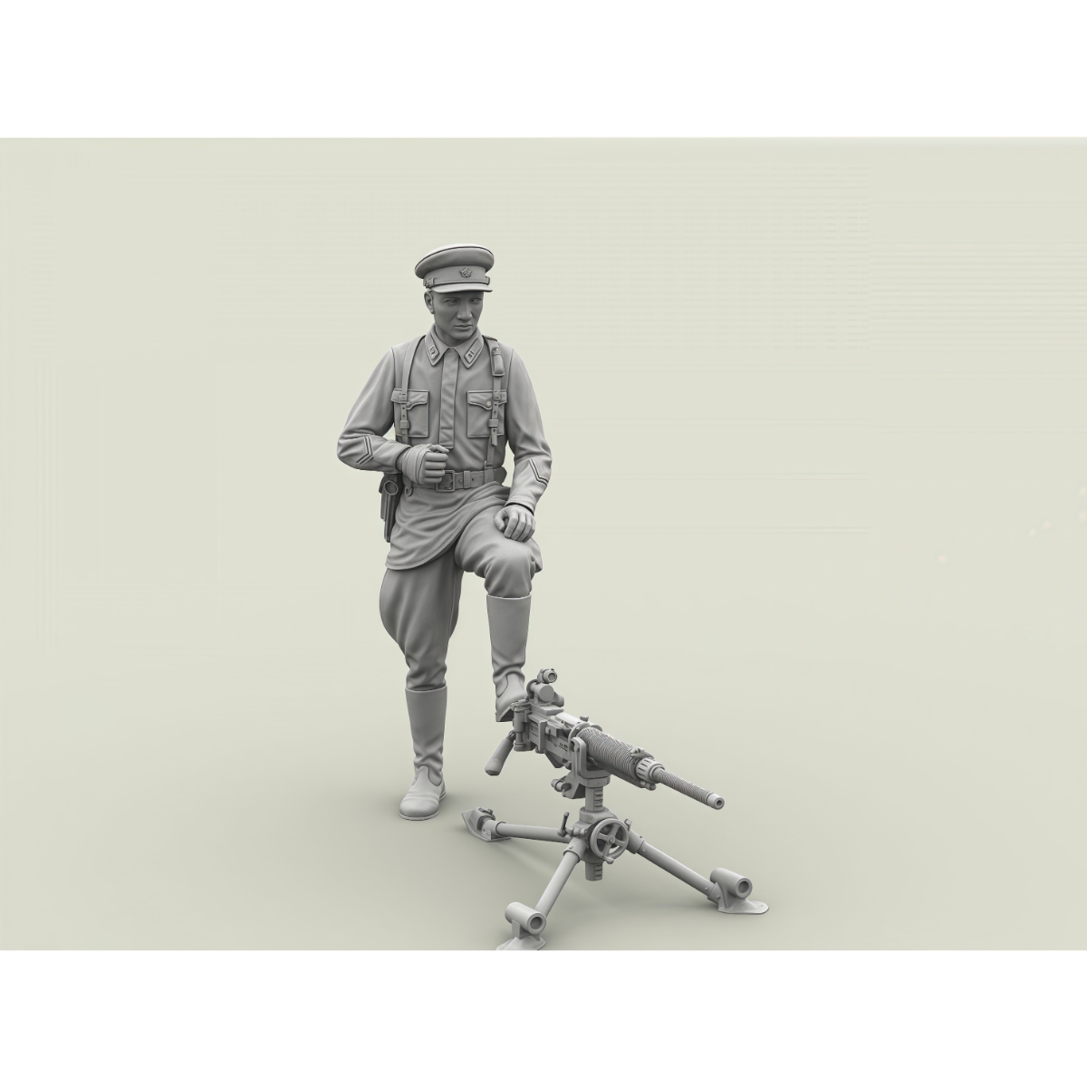 1/35スケール樹脂製未塗装モデルキット、捕獲した機関銃を持 - Model Kit Weapons のレビューと価格
