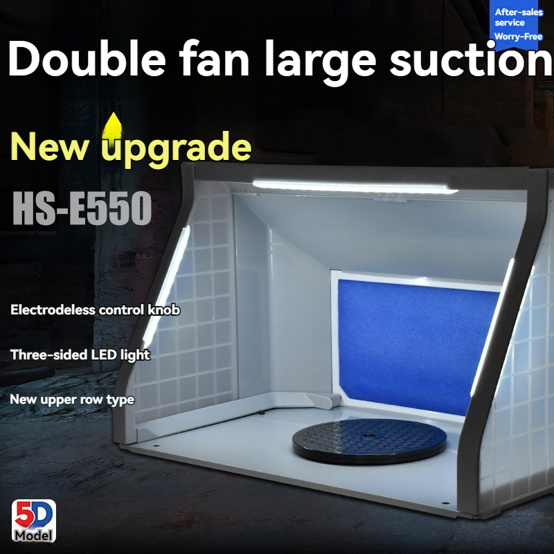ポータブルエアブラシ塗装スプレーブースキット、LEDライトチ - Youtube Model Kit のレビューと価格