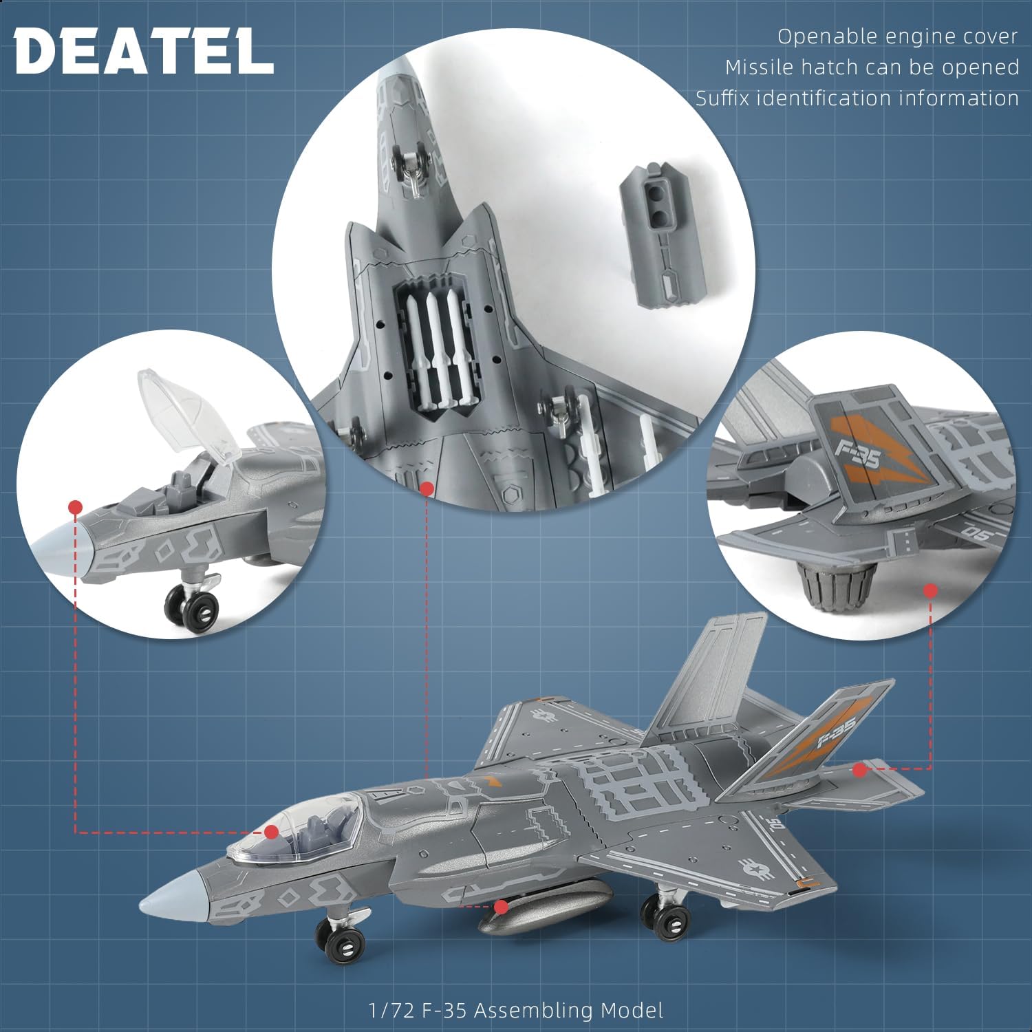 1:72 スケール F-35 戦闘機クイックビルドモデルキッ - Model Kit Quick のレビューと価格