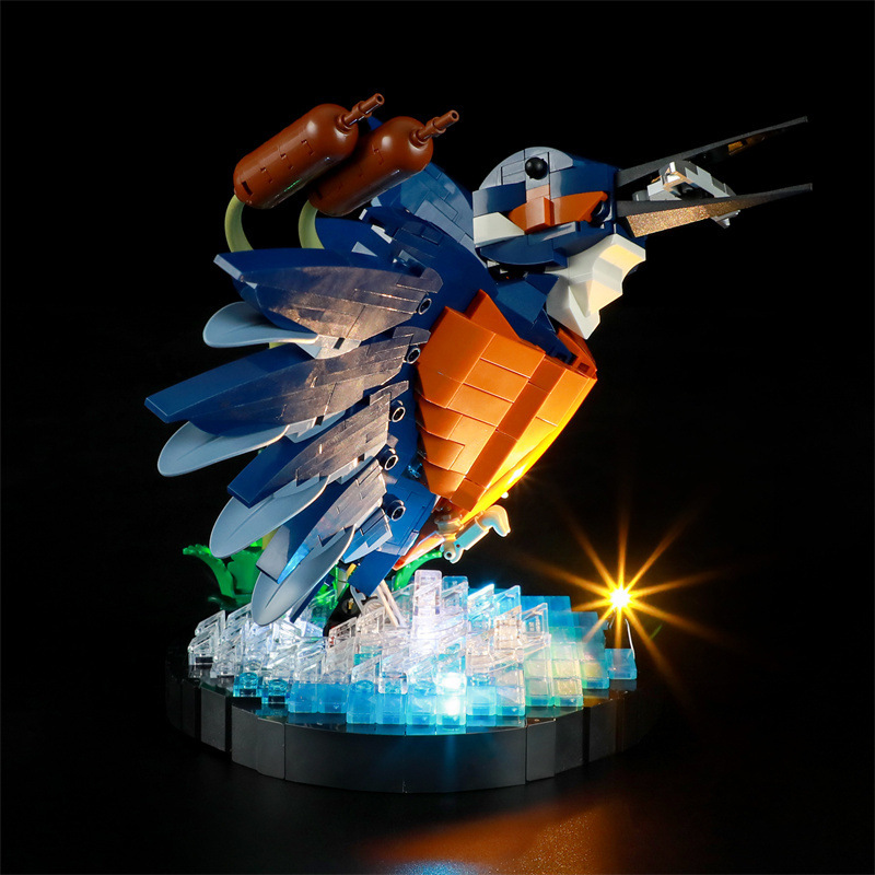 キングフィッシャーバードアニマルビルディングブロック,LED - Model Kit Expert のレビューと価格