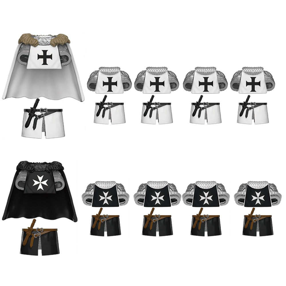 MOC 中世軍事戦争騎士軍シールド武器服ヘルメットビルディン - Model Kit Knight のレビューと価格