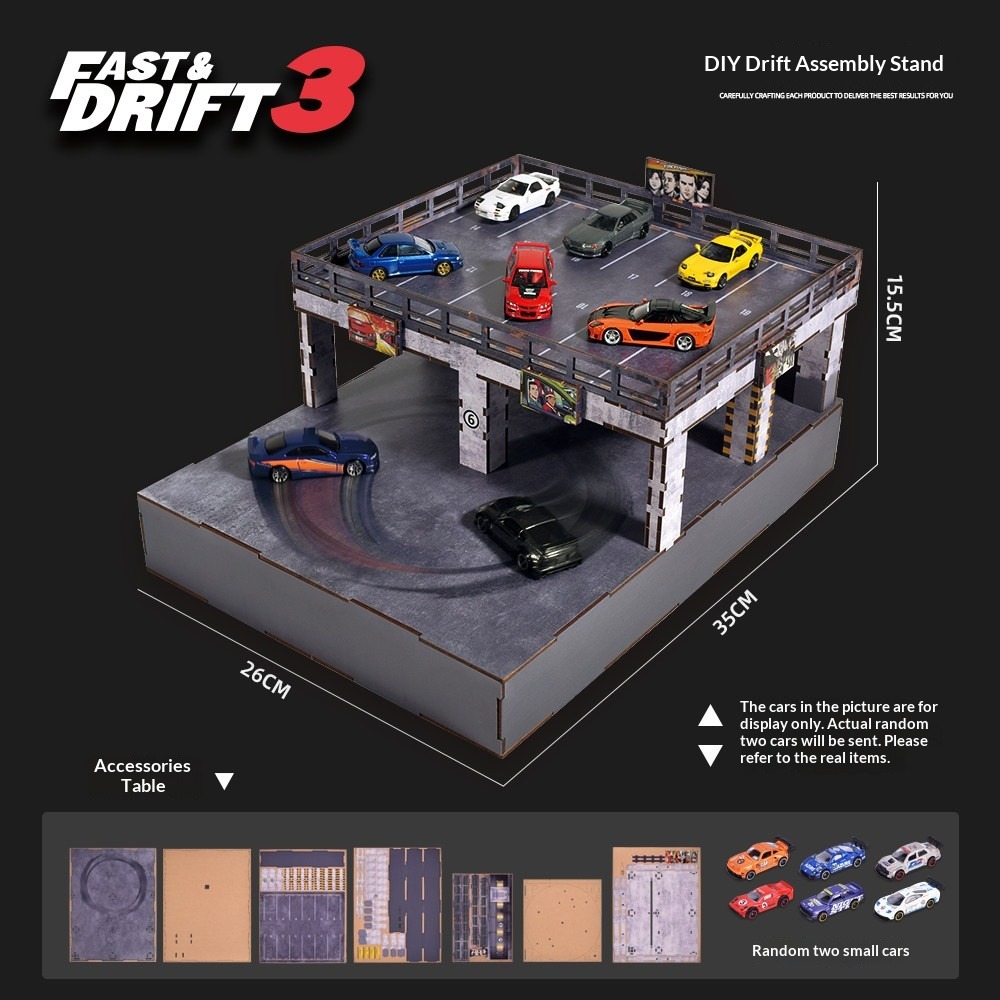 1:64スケールカーモデル磁気ドリフトステーションDIY電動 - Model Kit Initial D のレビューと価格