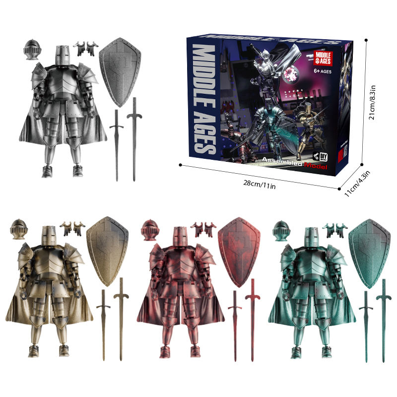 中世騎士多関節可動DIYアクションフィギュア武器戦士ロボット - Model Kit Knight のレビューと価格