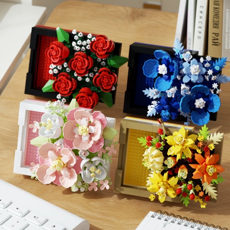 DIY 3D 有名なローズハイビスカス永遠の不滅の花絵画フレ - Model Kit Expert のレビューと価格