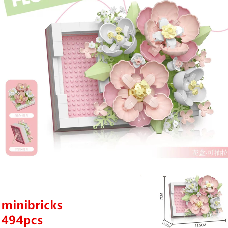 DIY 3D 有名なローズハイビスカス永遠の不滅の花絵画フレ - Model Kit Expert のレビューと価格