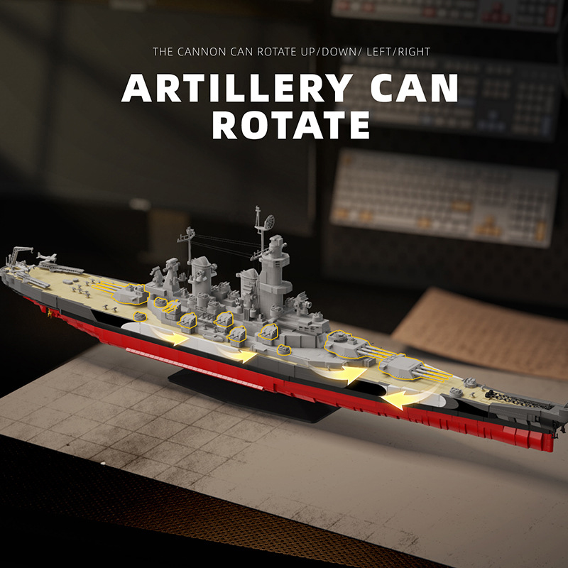 2568ピース USSミズーリ戦艦 組み立てブロックセット  - Model Kit Uss Missouri のレビューと価格