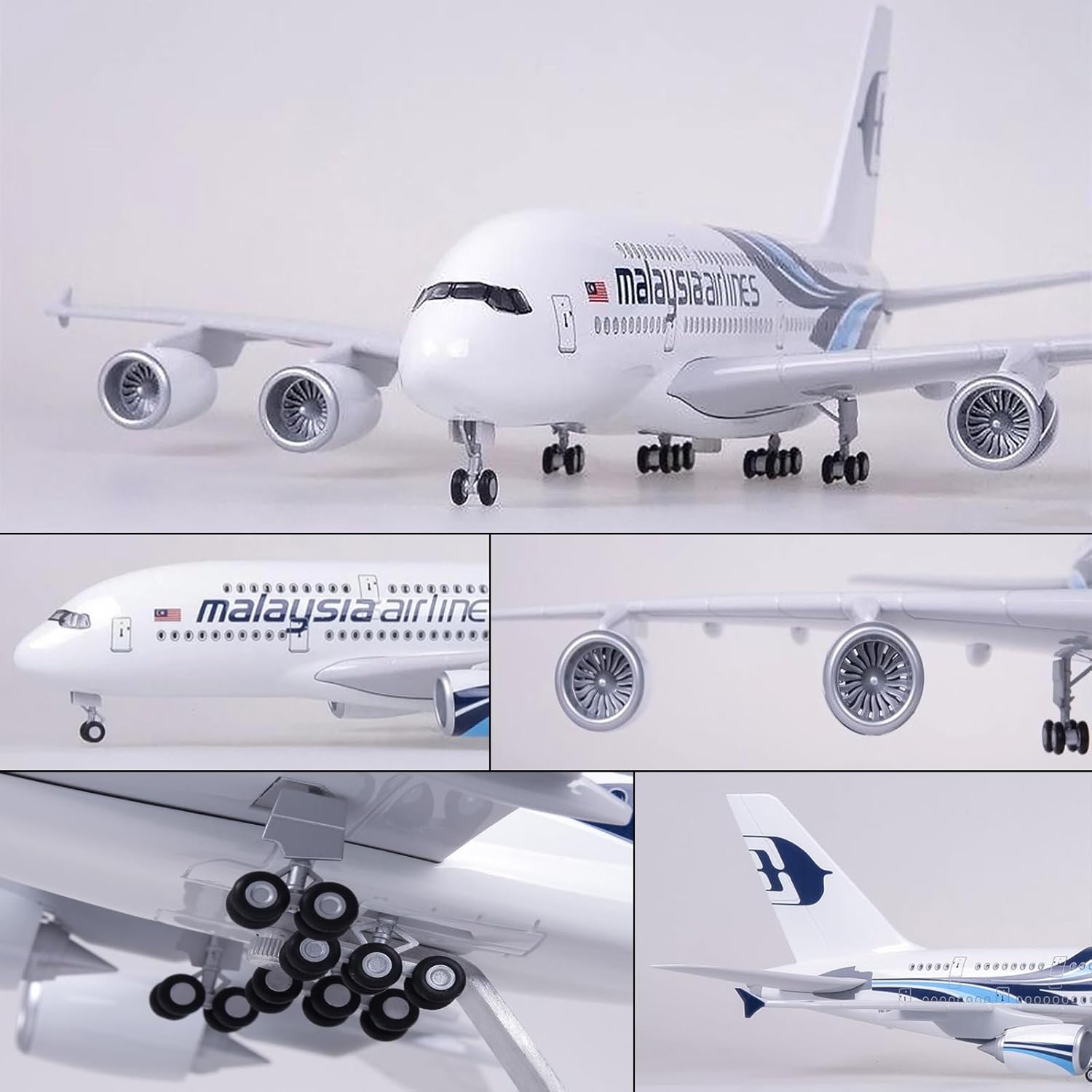 1:160 スケールマレーシア航空 A380 金属飛行機モデ - Model Kit Resin のレビューと価格