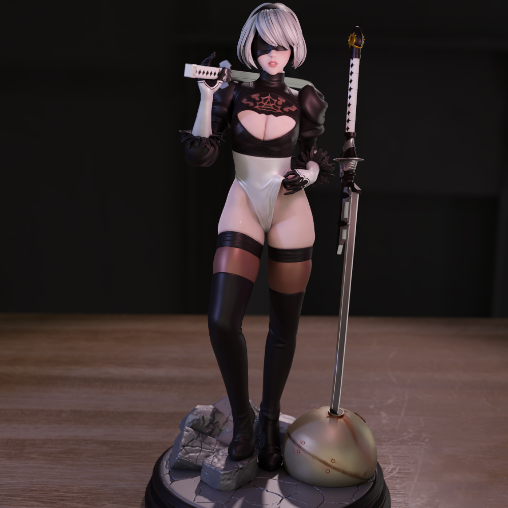 ミニチュアスタチュー,3Dプリント,未塗装のおもちゃ,Nie - Model Kit Nier Automata のレビューと価格